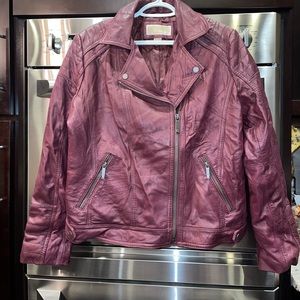 Michael Kors real leather moto jacket